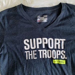 under armour “support the troops” women’s tee